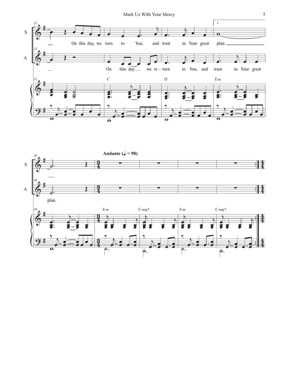 Mark Us With Your Mercy (2-part choir - (SA) SA scores gallery preview page 5