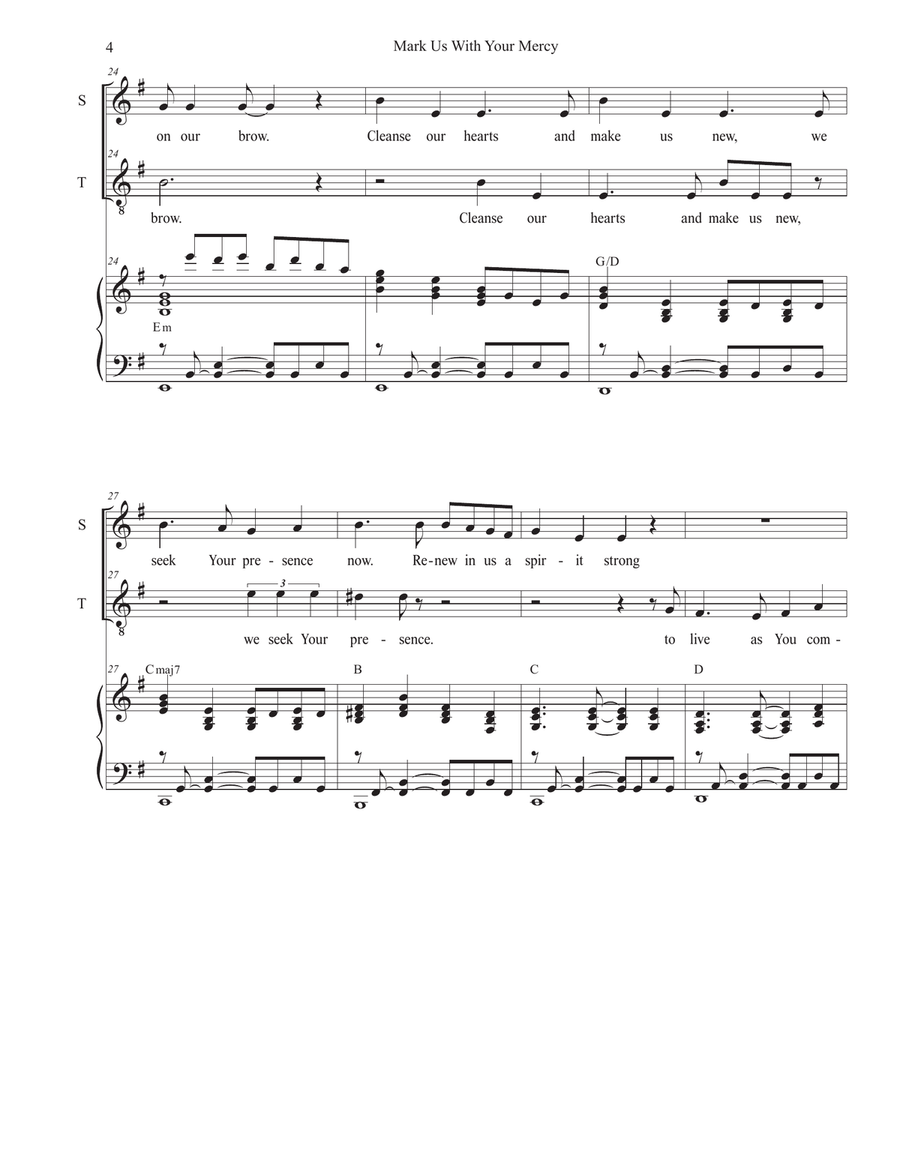Mark Us With Your Mercy (2-part choir - (Soprano and Tenor) 2-Part scores gallery preview page 4