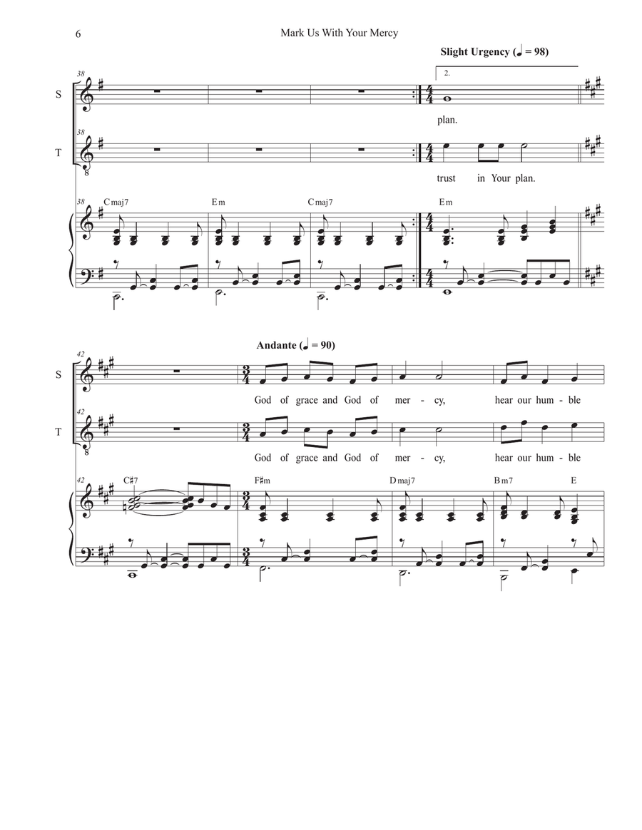 Mark Us With Your Mercy (2-part choir - (Soprano and Tenor) 2-Part scores gallery preview page 6