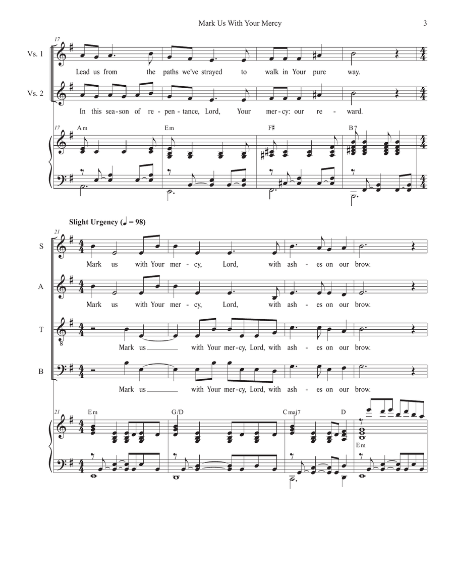 Mark Us With Your Mercy (SATB) 4-Part scores gallery preview page 3
