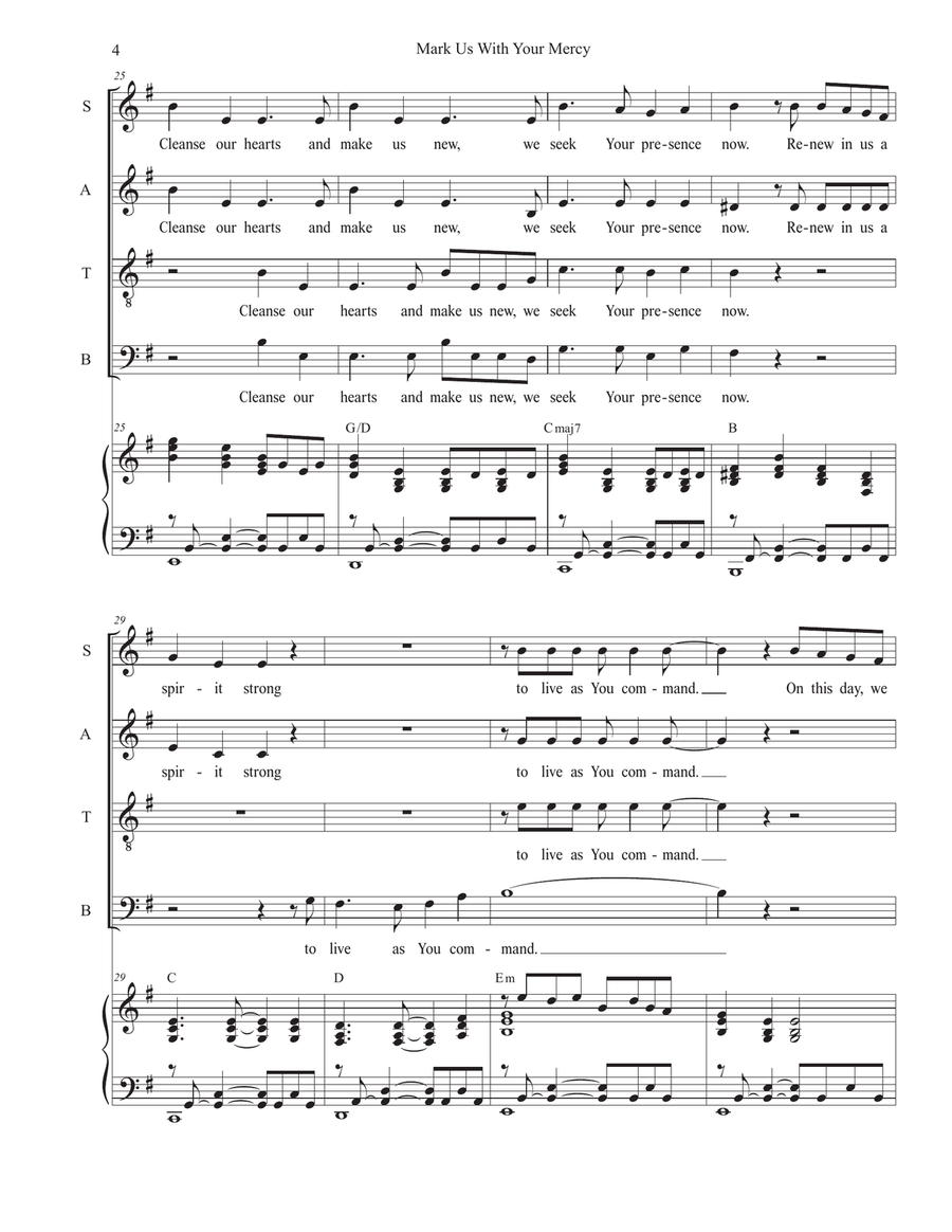 Mark Us With Your Mercy (SATB) 4-Part scores gallery preview page 4