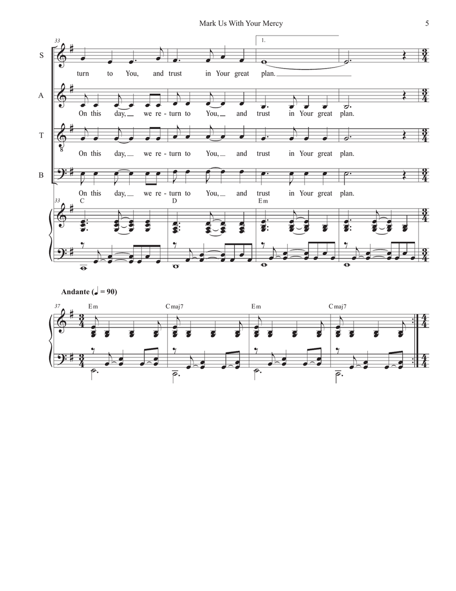 Mark Us With Your Mercy (SATB) 4-Part scores gallery preview page 5