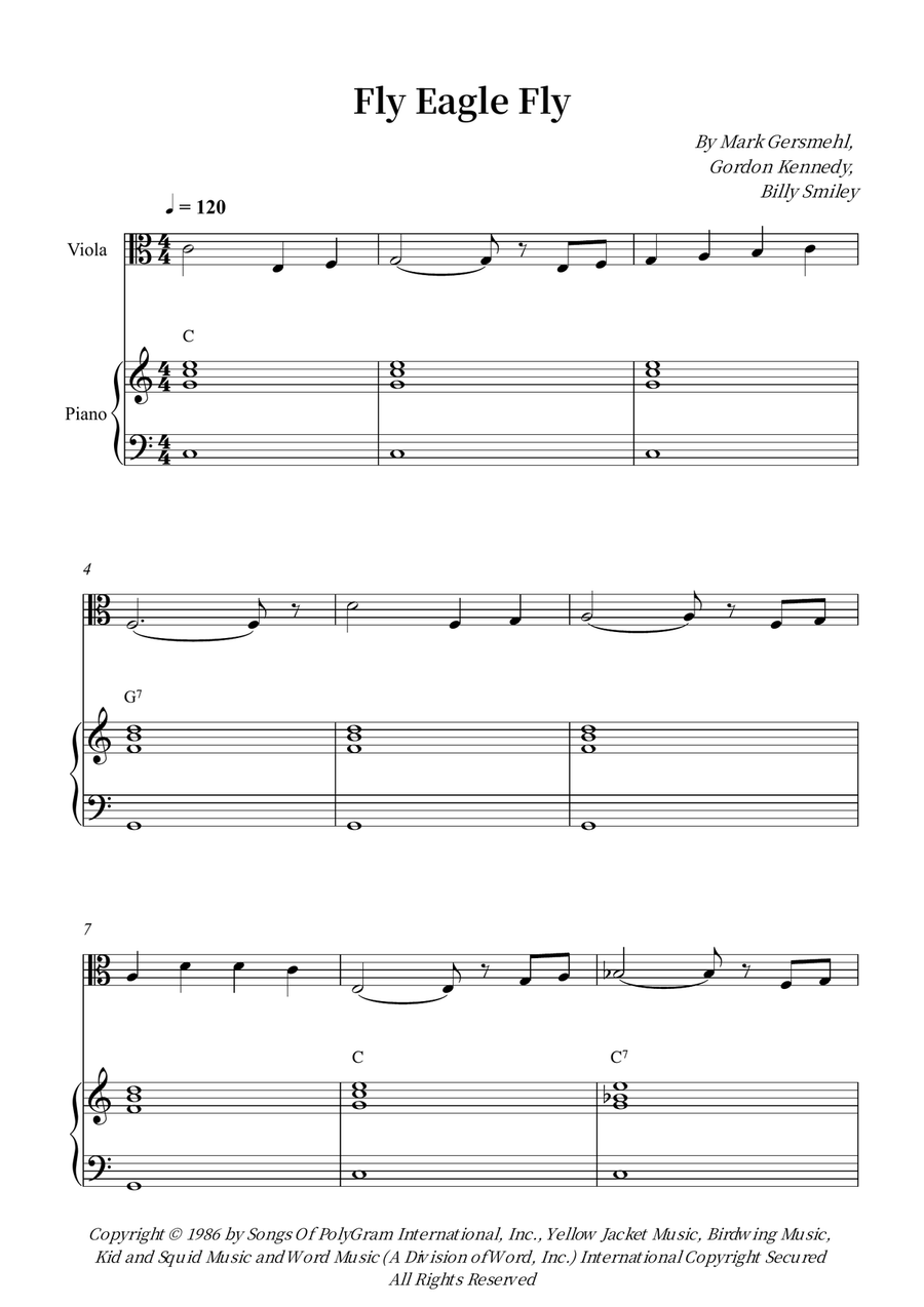 Fly Eagle Fly Fly Eagle Fly Viola scores gallery preview page 1