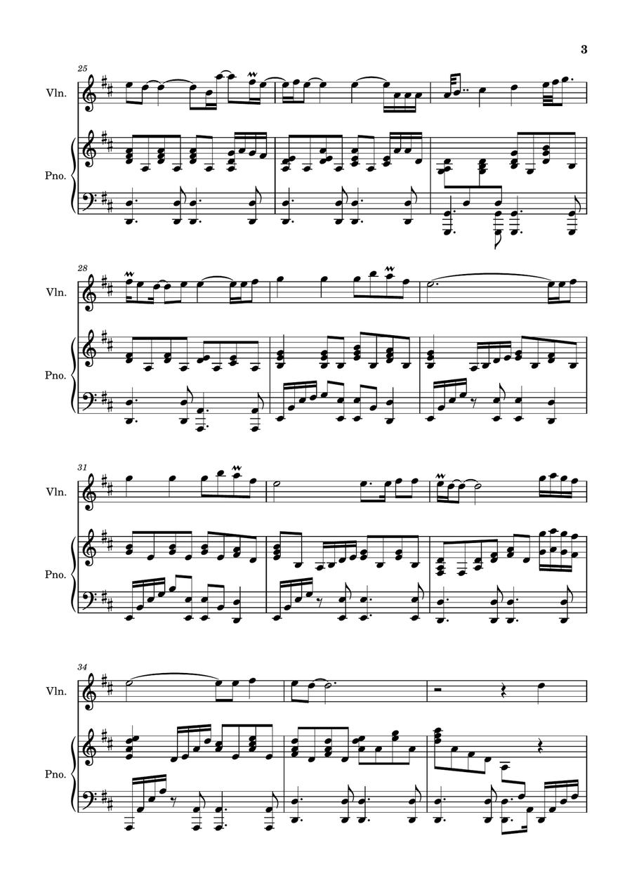 (Everything I Do) I Do It For You Violin Solo scores gallery preview page 3