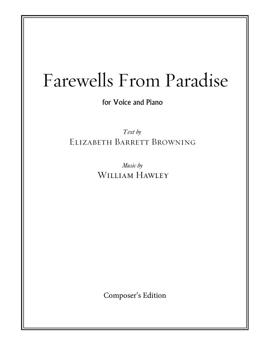 Farewells From Paradise Farewells From Paradise Piano, Vocal scores gallery preview page 1