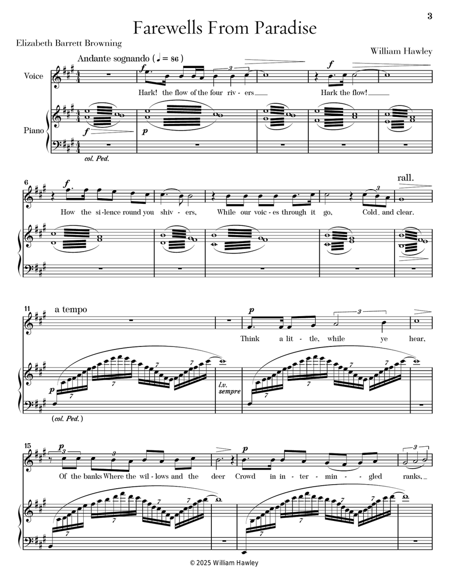 Farewells From Paradise Farewells From Paradise Piano, Vocal scores gallery preview page 3