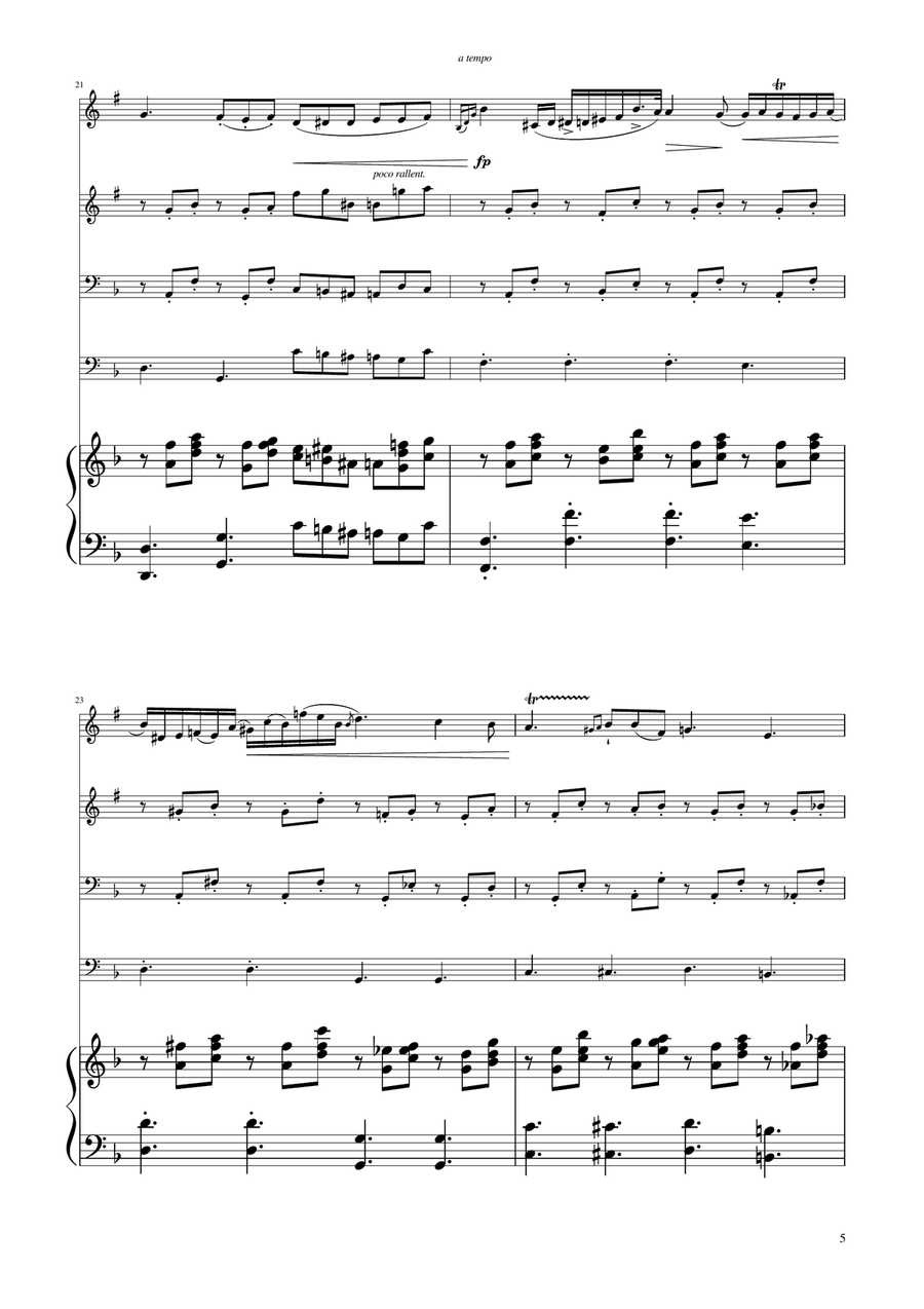 Chopin - Nocturne op.9 No.2 - Brass Quartet Brass Quartet scores gallery preview page 5