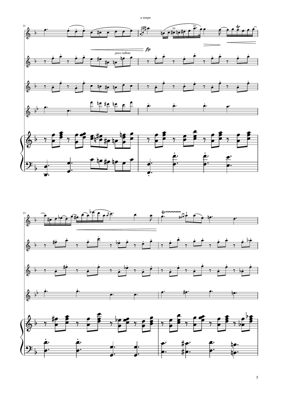 Chopin - Nocturne op.9 No.2 - Flute Quartet Flute Quartet scores gallery preview page 5