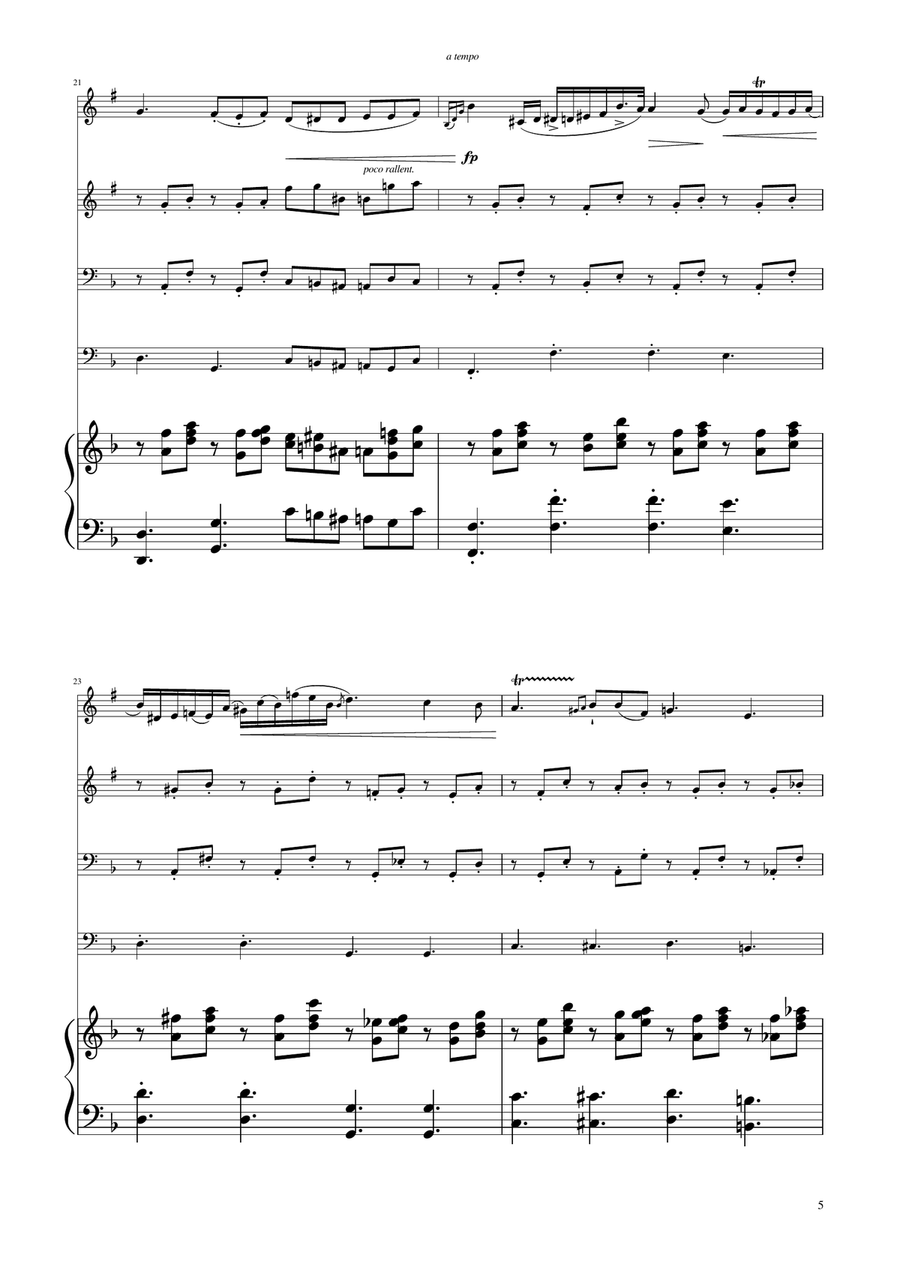 Chopin - Nocturne op.9 No.2 - Brass Quartet Brass Quartet scores gallery preview page 5