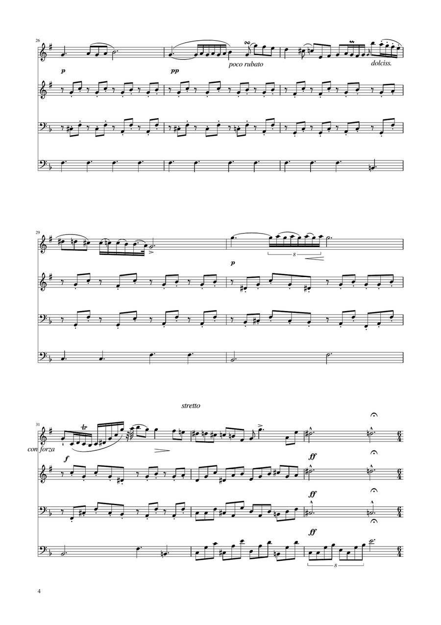 Chopin - Nocturne op.9 No.2 - Brass Quartet Brass Quartet scores gallery preview page 4