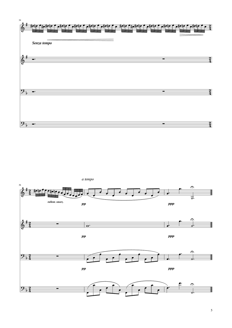 Chopin - Nocturne op.9 No.2 - Brass Quartet Brass Quartet scores gallery preview page 5