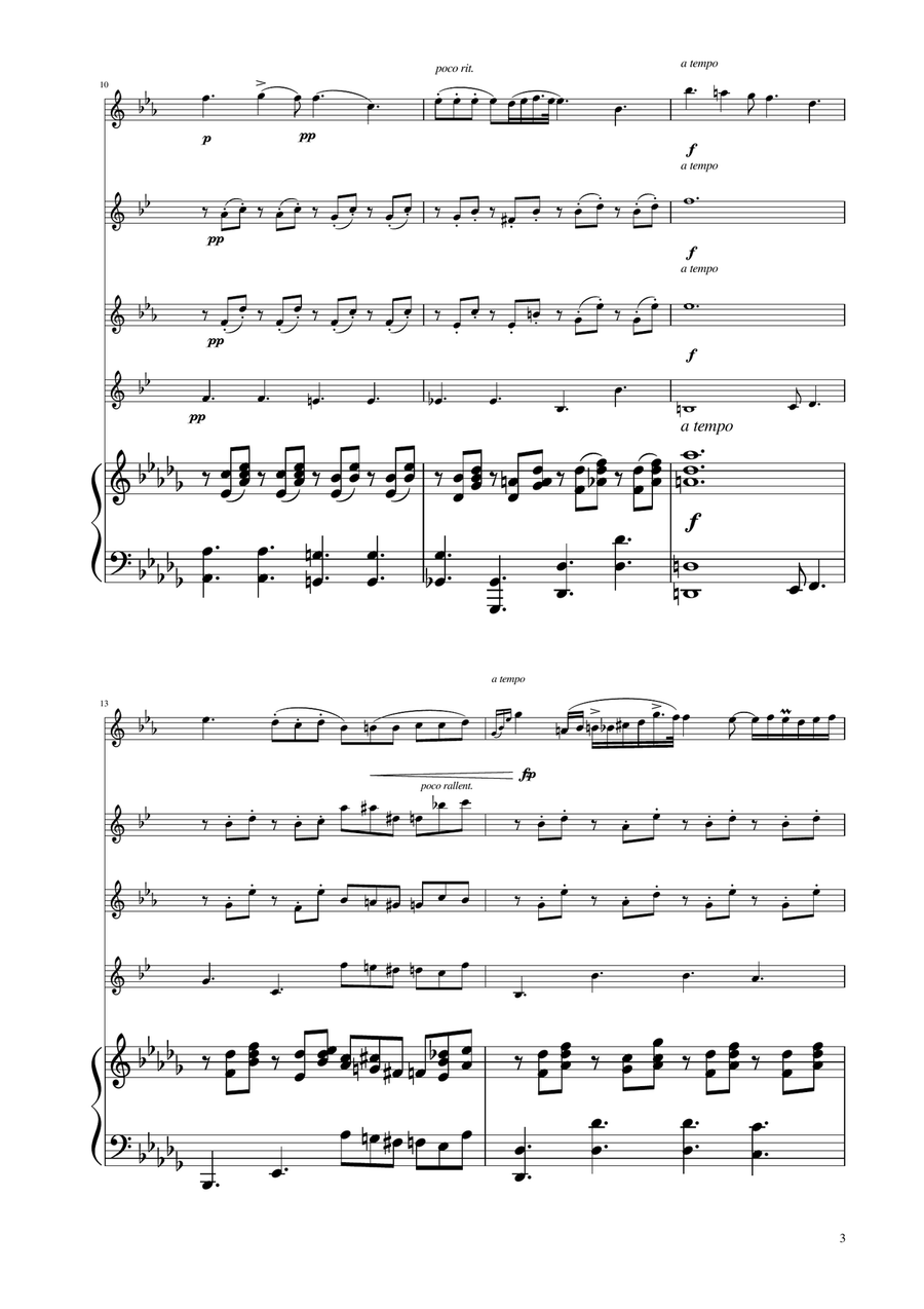 Chopin - Nocturne op.9 No.2 - Sax Quartet Saxophone Quartet scores gallery preview page 3