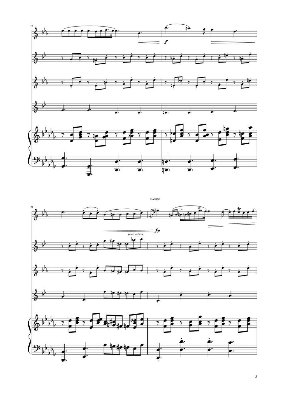Chopin - Nocturne op.9 No.2 - Sax Quartet Saxophone Quartet scores gallery preview page 5