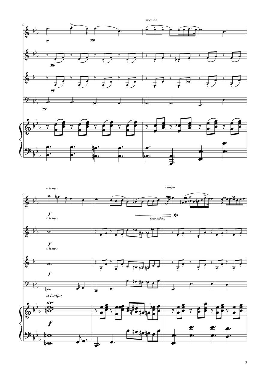Chopin - Nocturne op.9 No.2 - Woodwind Quartet Woodwind Quartet scores gallery preview page 3