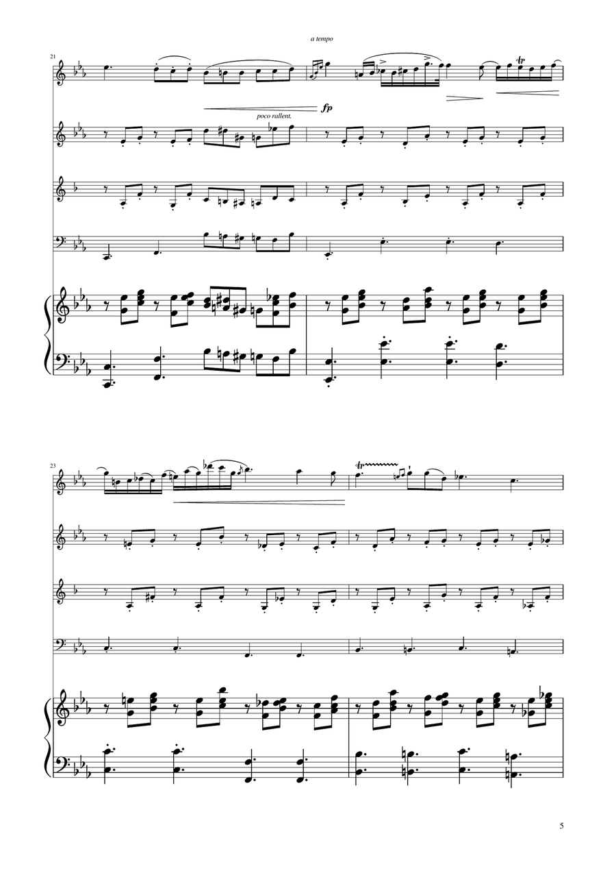 Chopin - Nocturne op.9 No.2 - Woodwind Quartet Woodwind Quartet scores gallery preview page 5
