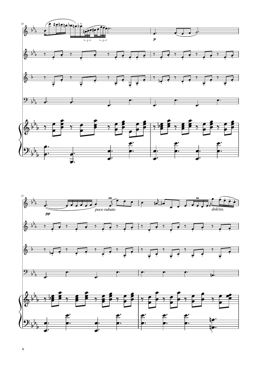 Chopin - Nocturne op.9 No.2 - Woodwind Quartet Woodwind Quartet scores gallery preview page 6