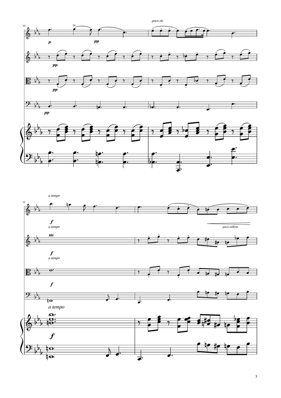 Chopin - Nocturne op.9 No.2 - String Quartet String Quartet scores gallery preview page 3