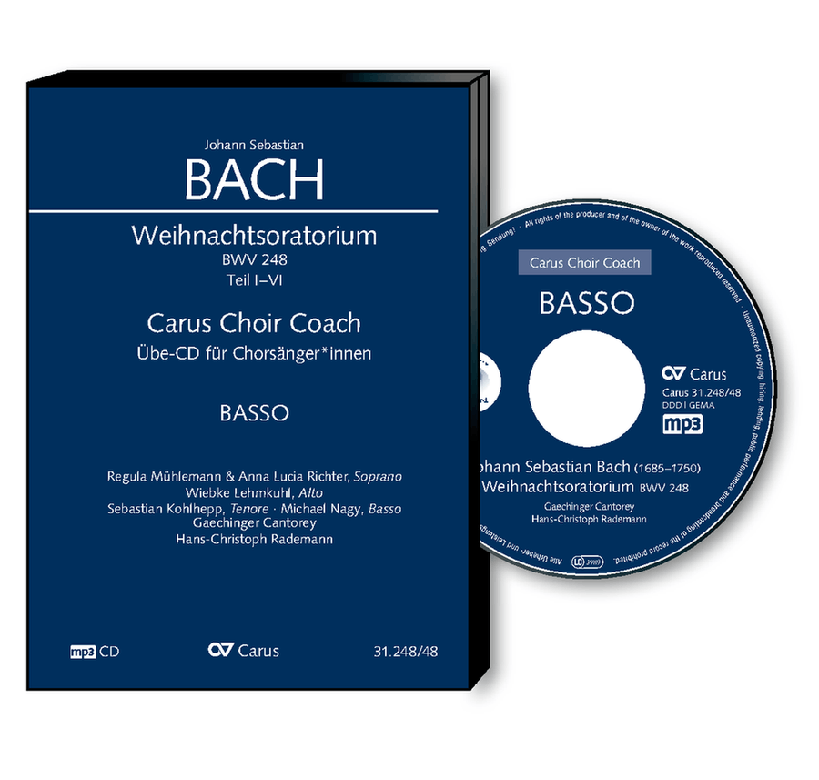 Christmas Oratorio: Part I-VI (Bass) Choral Practice CD scores gallery preview page 1