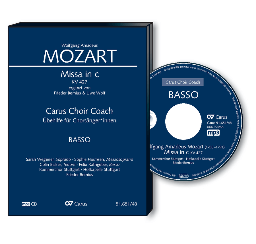 C Minor Mass / Missa in c (Bass) Choral Practice CD scores gallery preview page 1