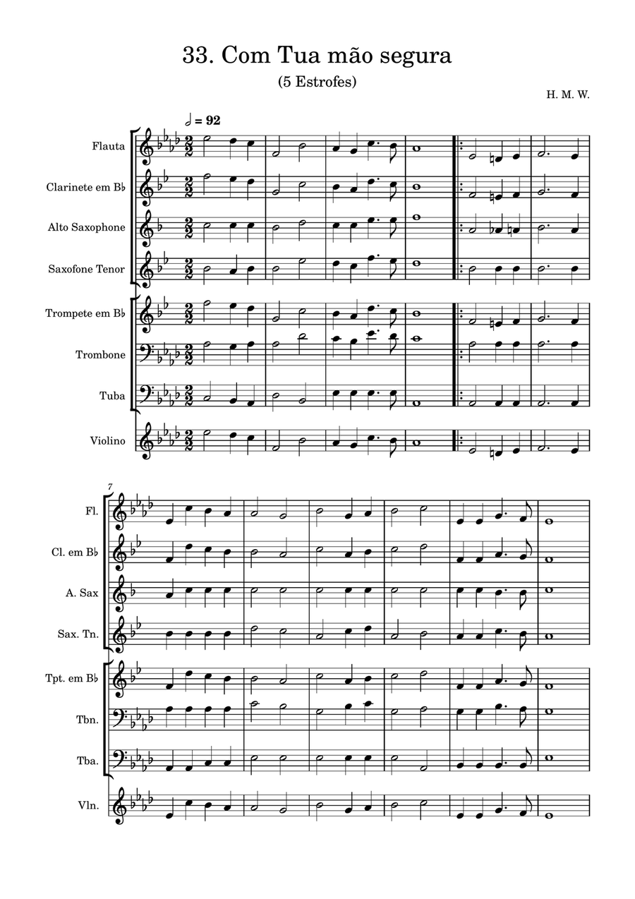 Com Tua mão segura Com Tua mão segura Small Ensemble scores gallery preview page 1