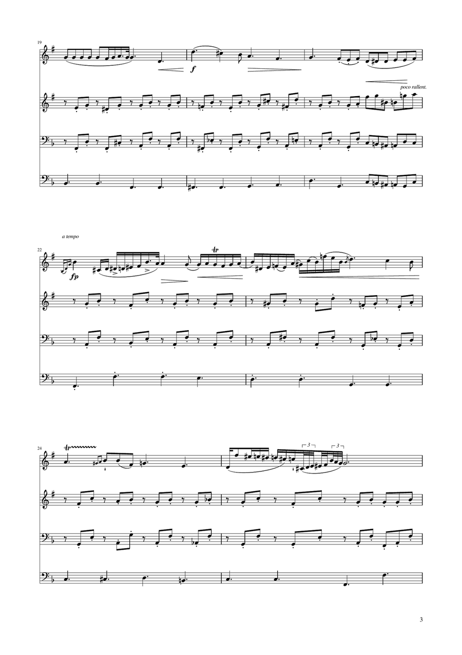 Chopin - Nocturne op.9 No.2 - Brass Quartet Brass Quartet scores gallery preview page 3