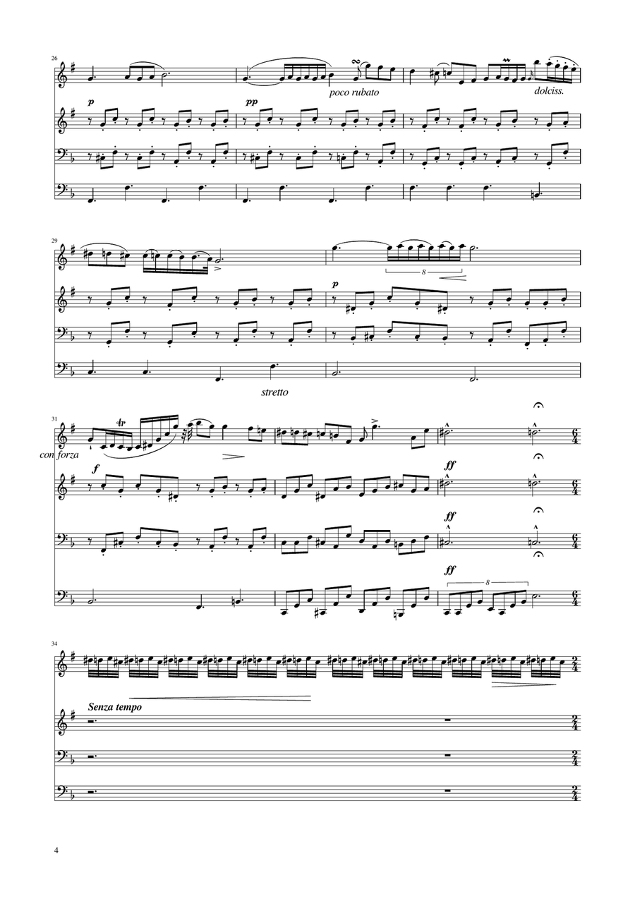 Chopin - Nocturne op.9 No.2 - Brass Quartet Brass Quartet scores gallery preview page 4