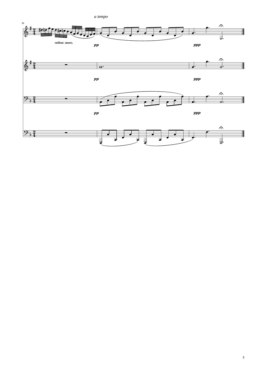 Chopin - Nocturne op.9 No.2 - Brass Quartet Brass Quartet scores gallery preview page 5