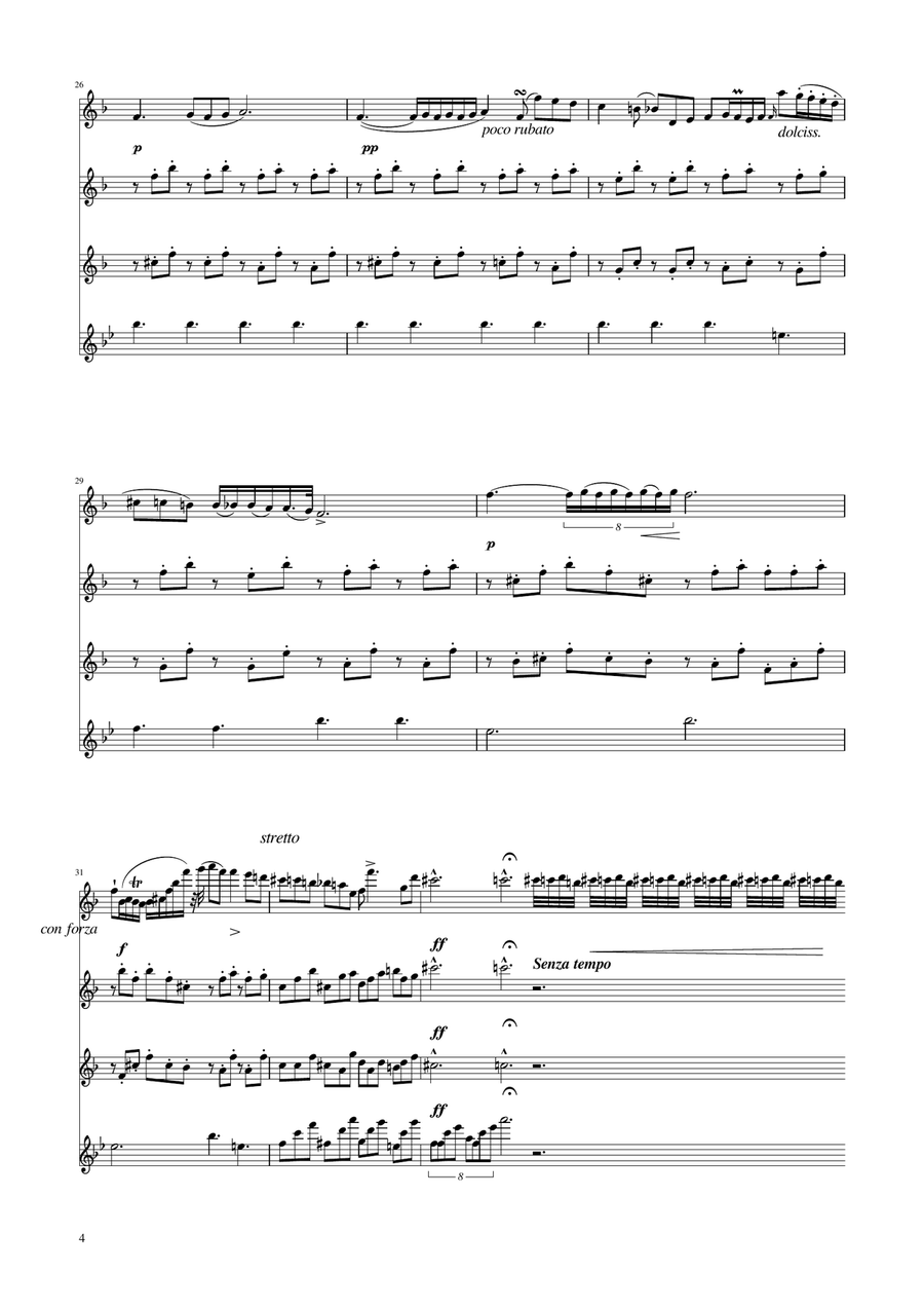 Chopin - Nocturne op.9 No.2 - Flute Quartet Flute Quartet scores gallery preview page 4