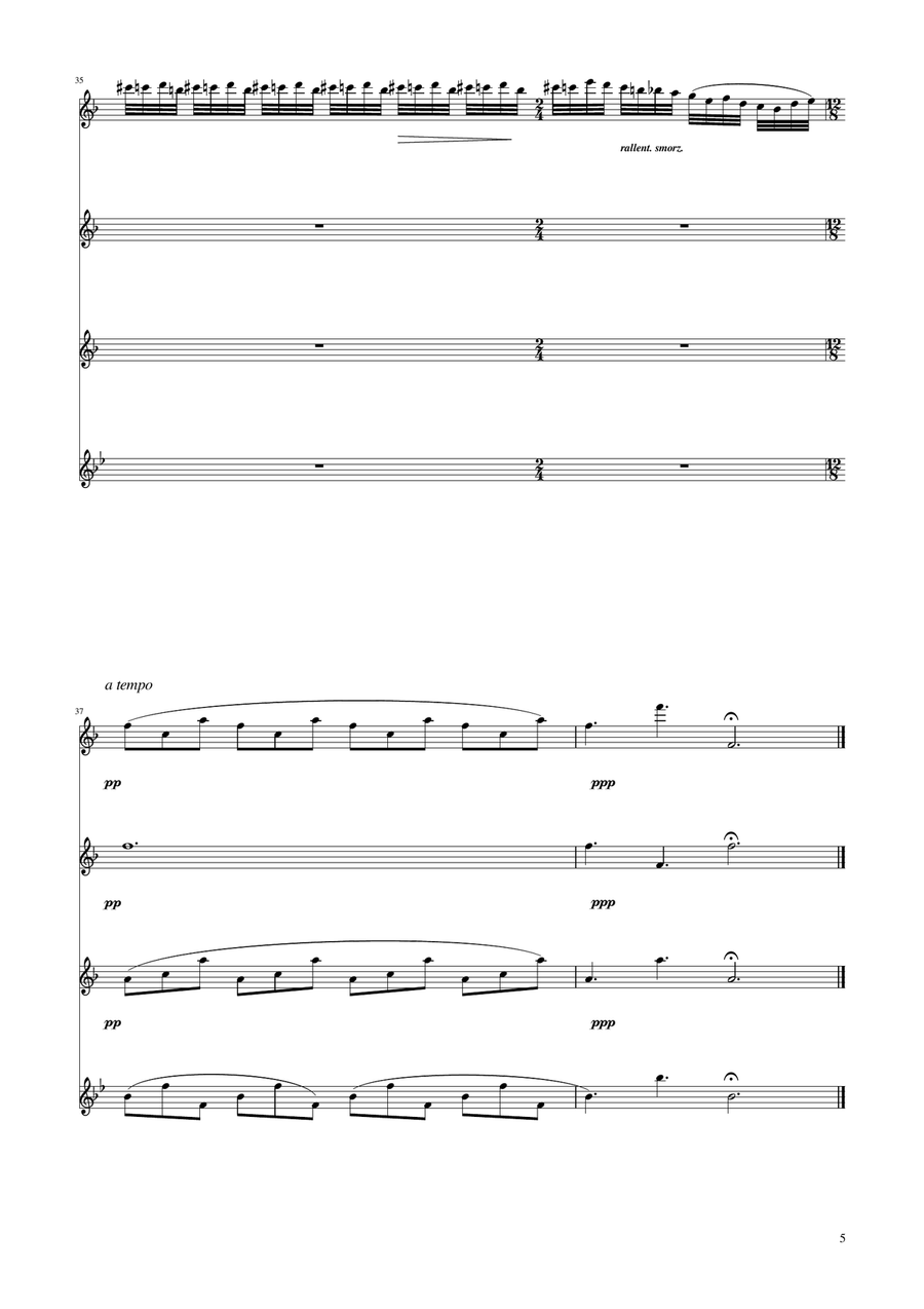 Chopin - Nocturne op.9 No.2 - Flute Quartet Flute Quartet scores gallery preview page 5