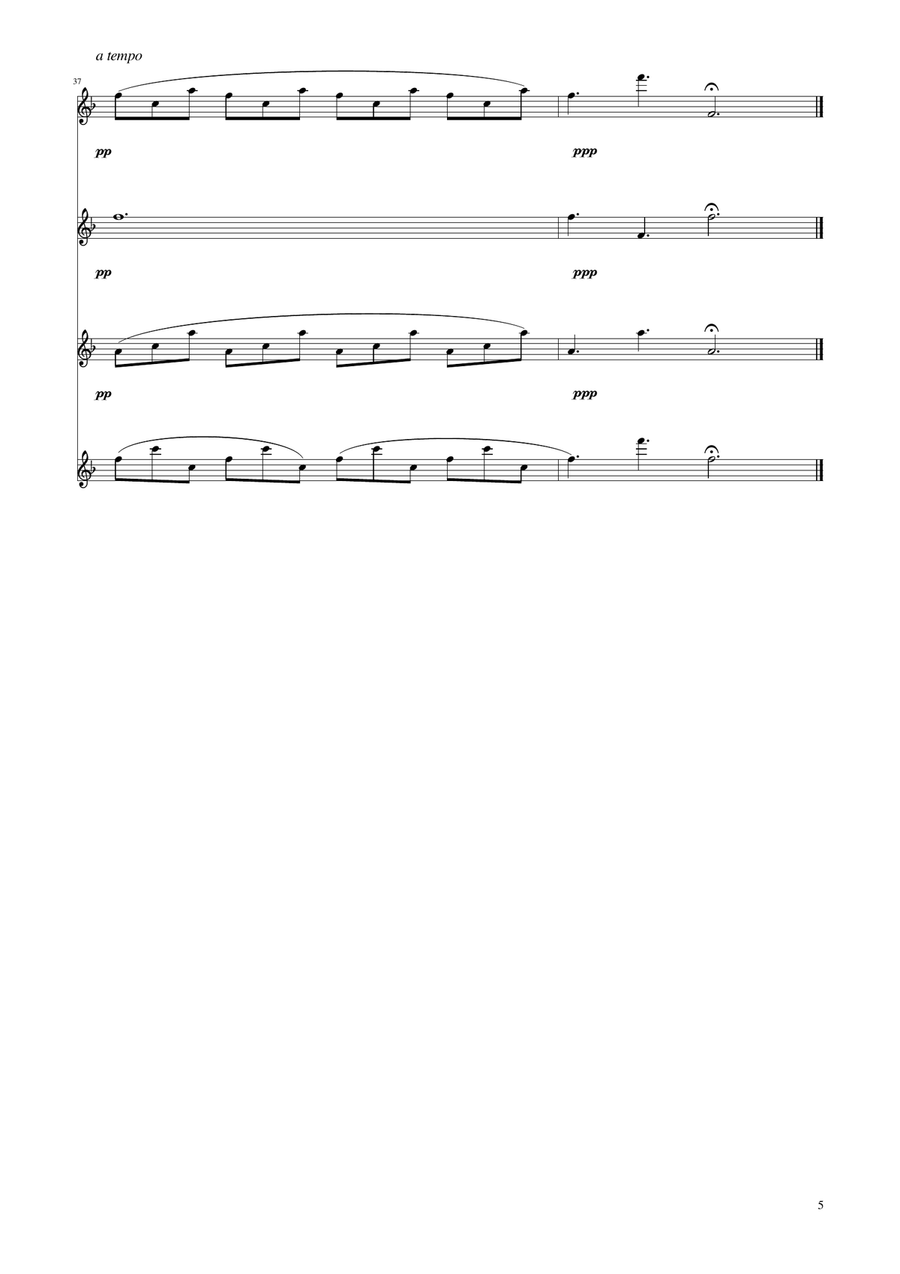 Chopin - Nocturne op.9 No.2 - Flute Quartet Flute Quartet scores gallery preview page 5
