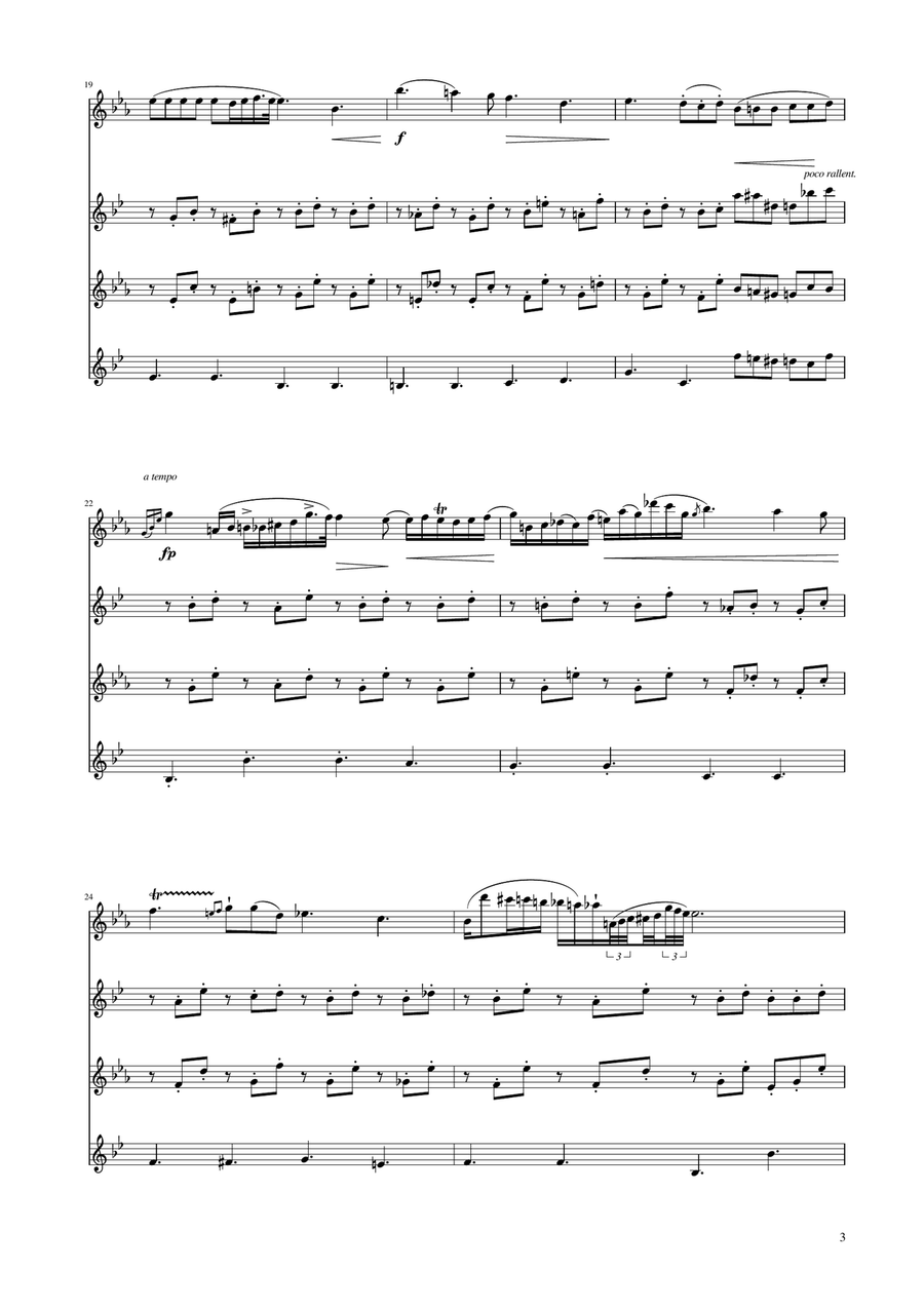 Chopin - Nocturne op.9 No.2 - Sax Quartet Saxophone Quartet scores gallery preview page 3