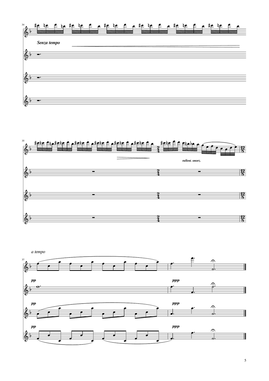 Chopin - Nocturne op.9 No.2 - Violin Quartet String Quartet scores gallery preview page 5