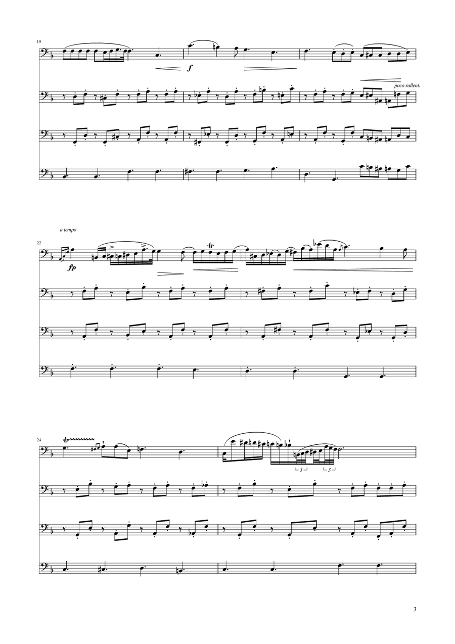 Chopin - Nocturne op.9 No.2 - Cello Quartet String Quartet scores gallery preview page 3