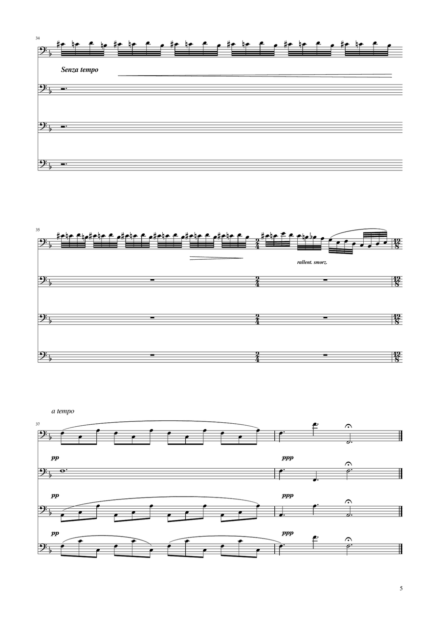 Chopin - Nocturne op.9 No.2 - Cello Quartet String Quartet scores gallery preview page 5