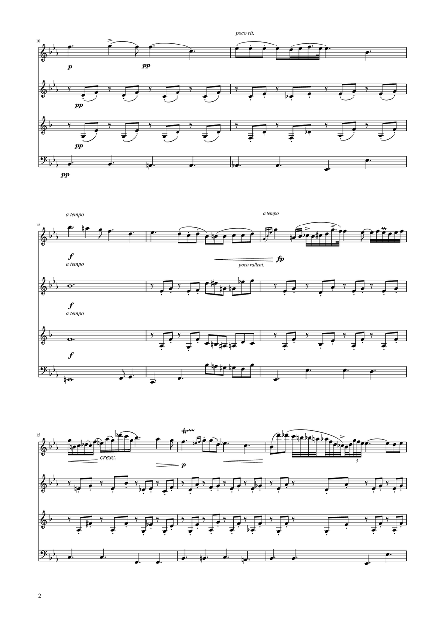 Chopin - Nocturne op.9 No.2 - Woodwind Quartet Woodwind Quartet scores gallery preview page 2