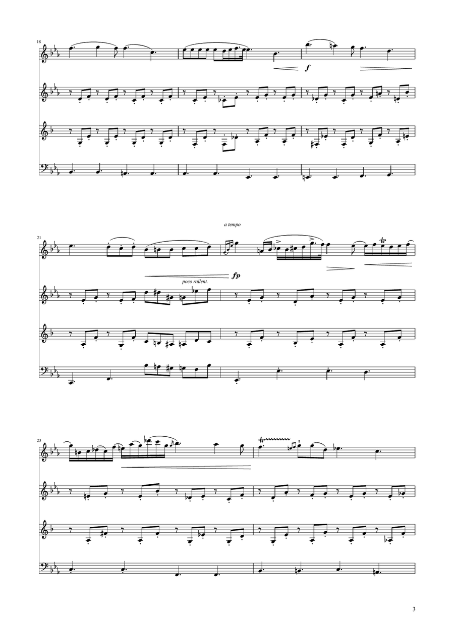 Chopin - Nocturne op.9 No.2 - Woodwind Quartet Woodwind Quartet scores gallery preview page 3