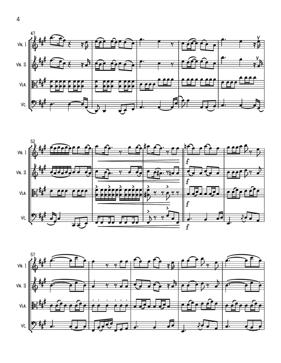 Die With A Smile Die With A Smile String Quartet scores gallery preview page 4