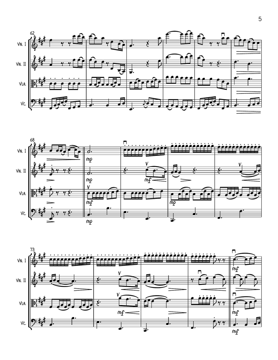 Die With A Smile Die With A Smile String Quartet scores gallery preview page 5