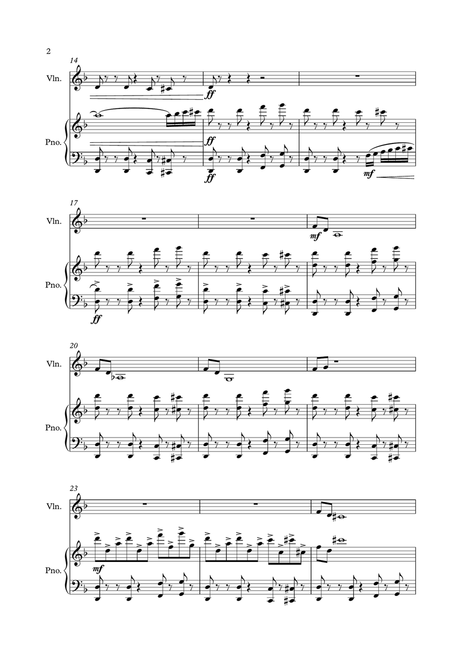 Mission: Impossible Theme Violin Solo scores gallery preview page 2