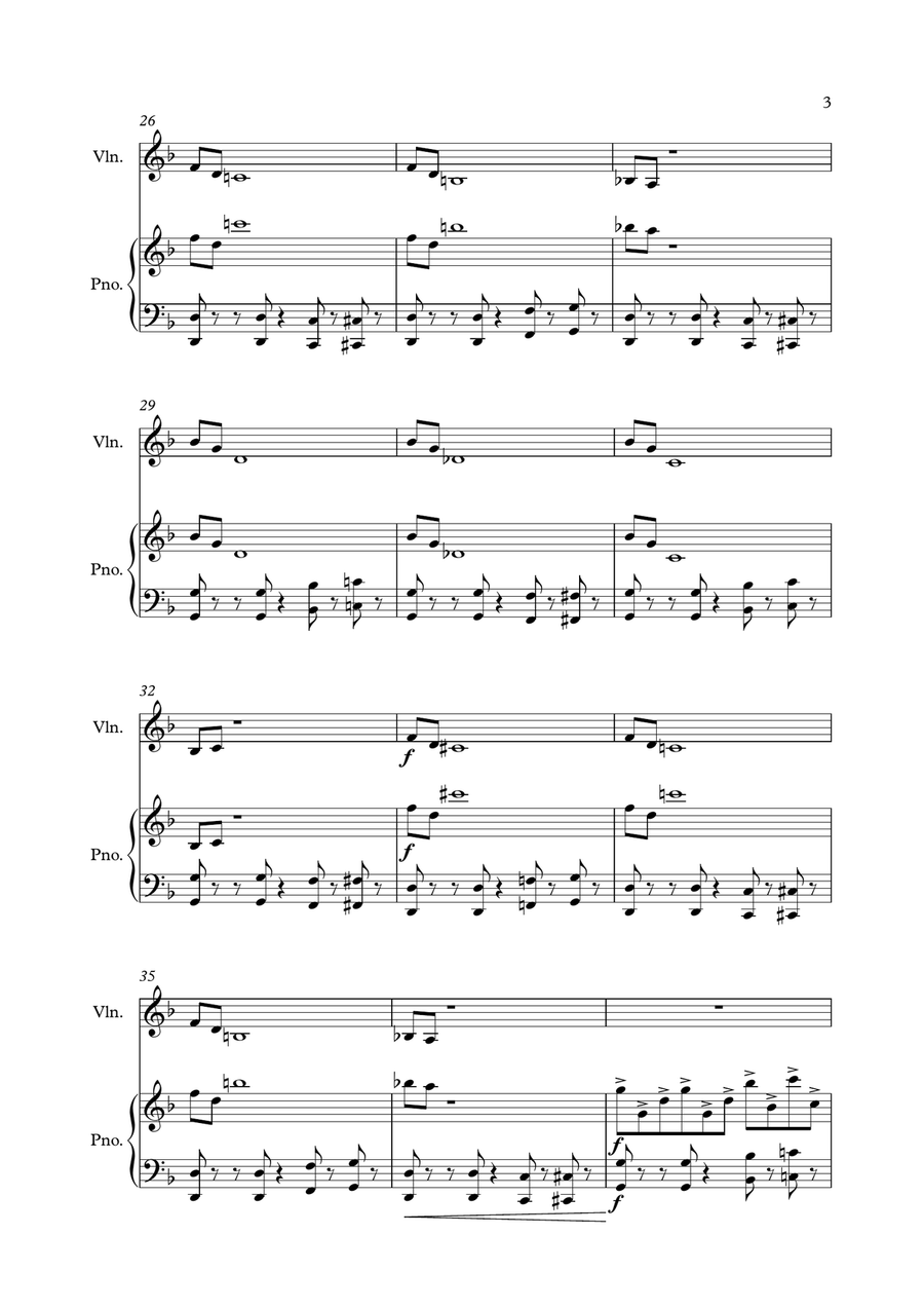 Mission: Impossible Theme Violin Solo scores gallery preview page 3