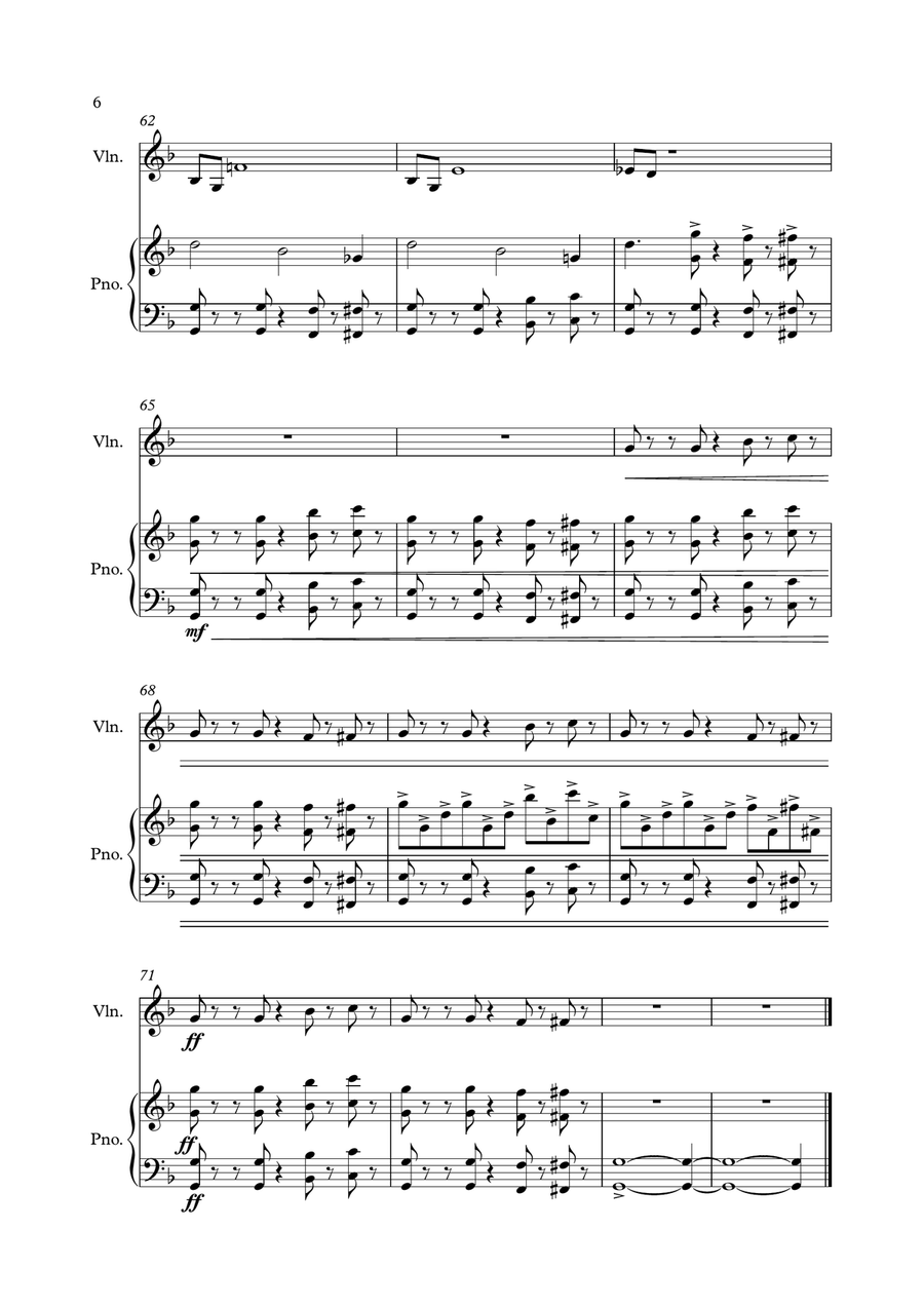 Mission: Impossible Theme Violin Solo scores gallery preview page 6