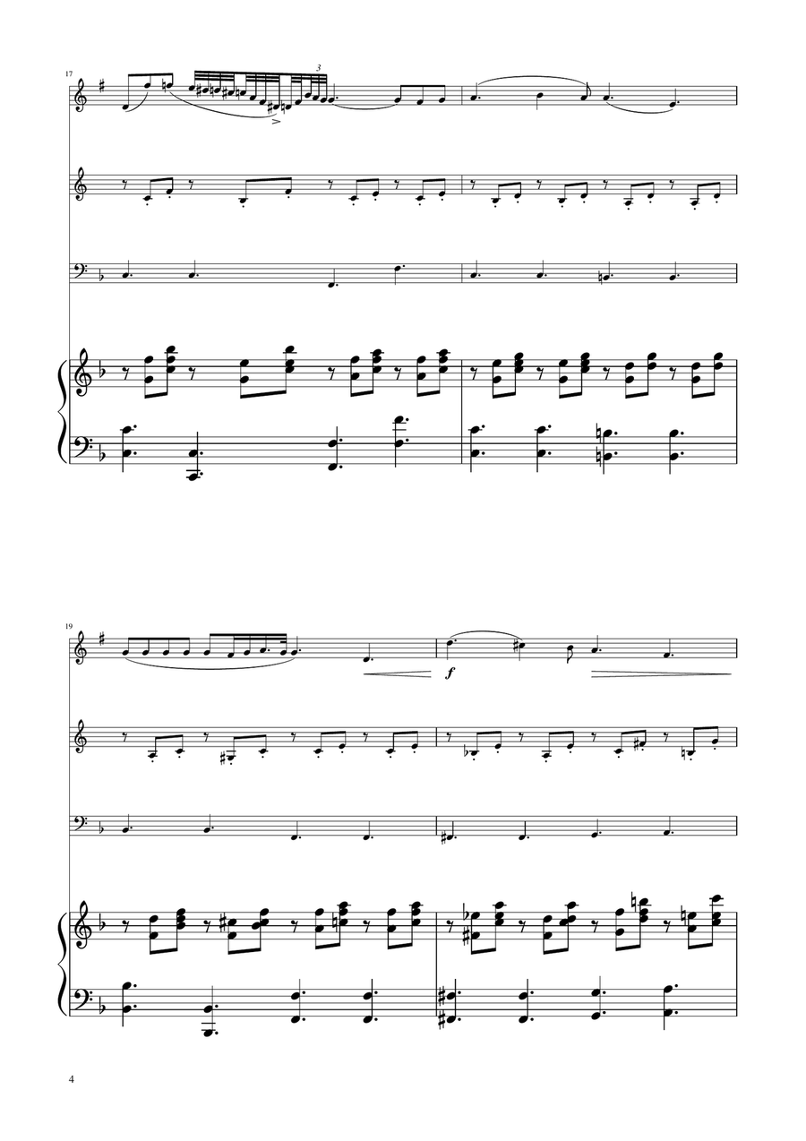 Chopin - Nocturne op.9 No.2 - Brass Trio Brass Trio scores gallery preview page 4