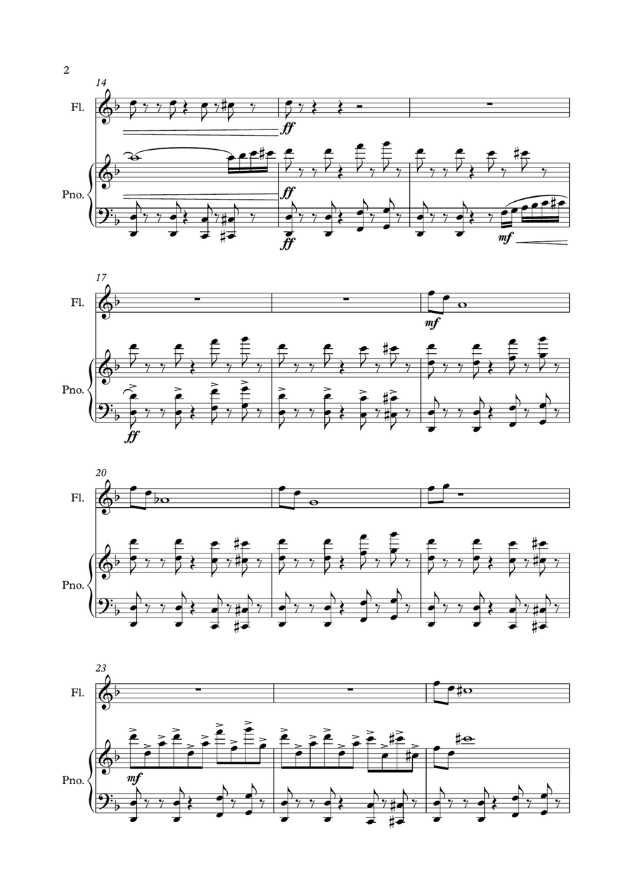 Mission: Impossible Theme Flute Solo scores gallery preview page 2