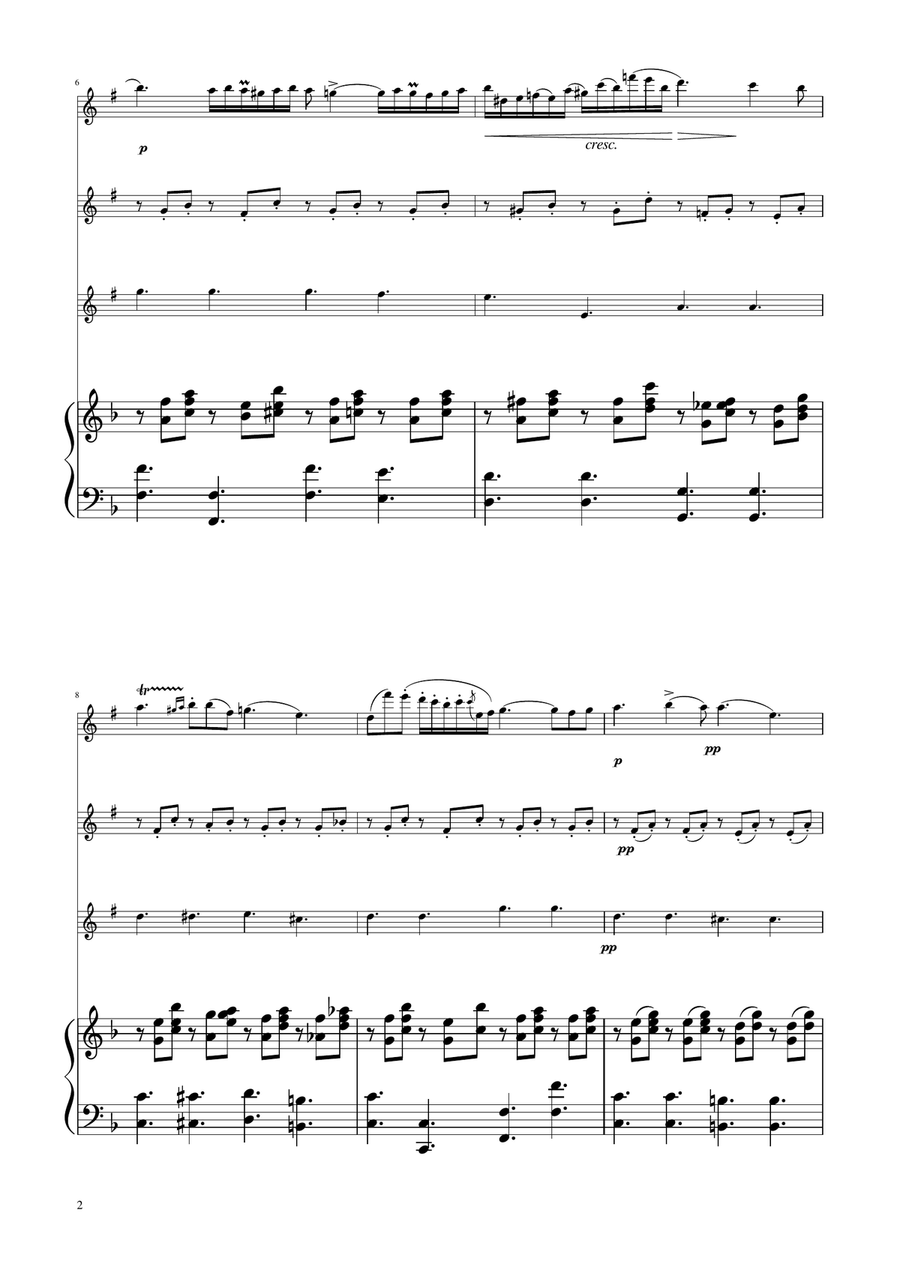 Chopin - Nocturne op.9 No.2 - Clarinet Trio Clarinet Trio scores gallery preview page 2