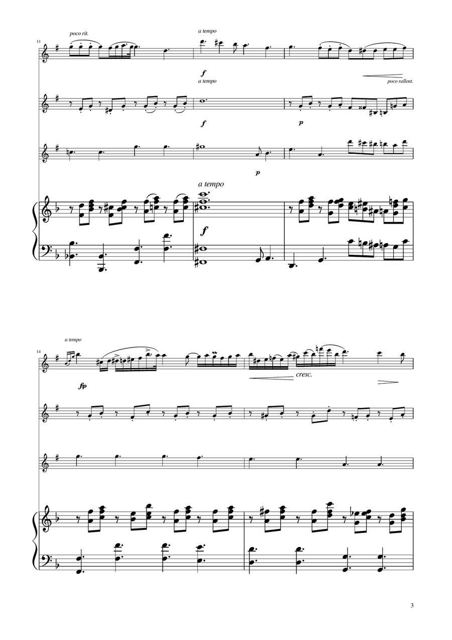 Chopin - Nocturne op.9 No.2 - Clarinet Trio Clarinet Trio scores gallery preview page 3