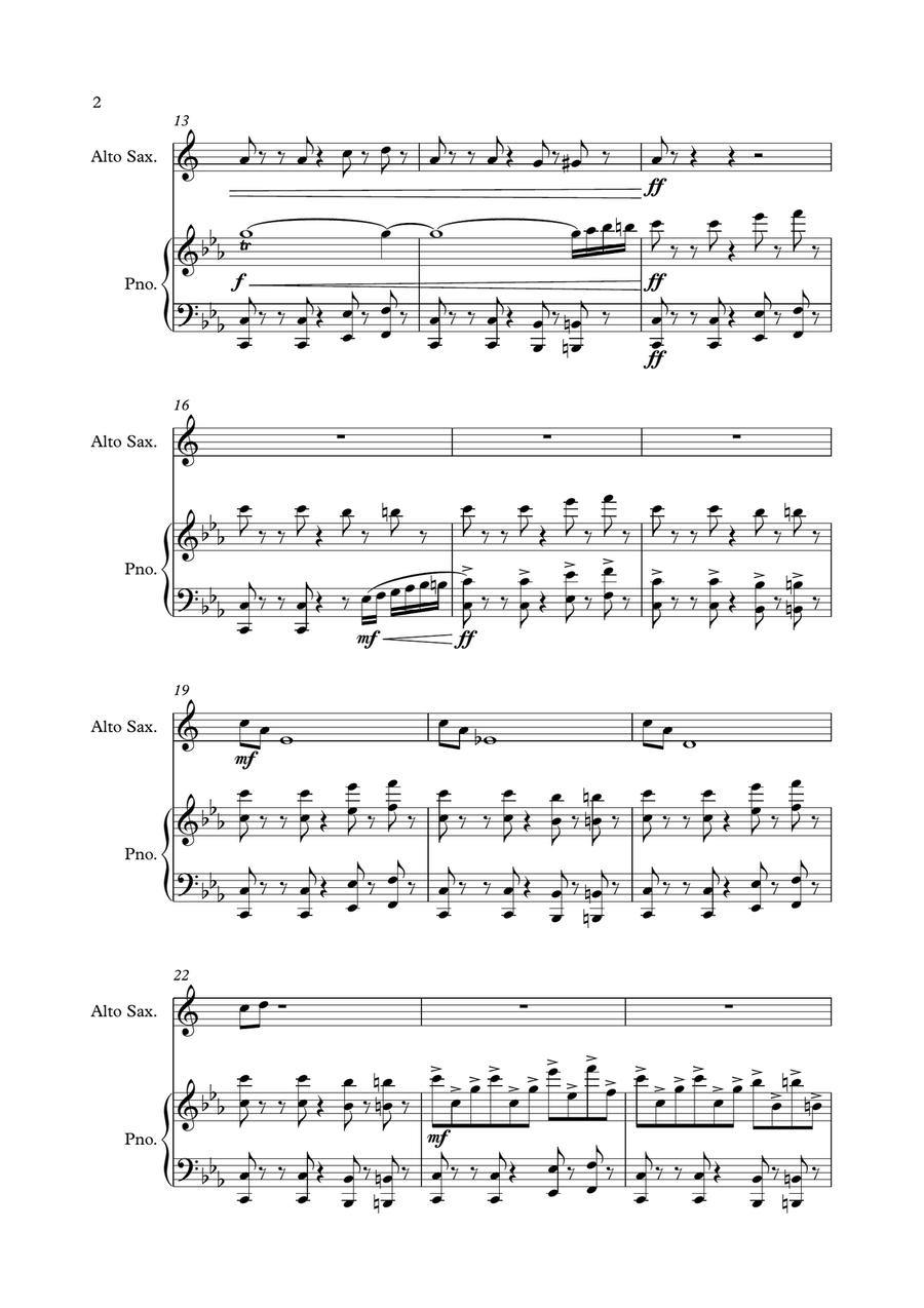 Mission: Impossible Theme Alto Saxophone scores gallery preview page 2