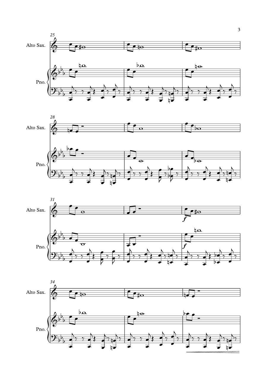 Mission: Impossible Theme Alto Saxophone scores gallery preview page 3