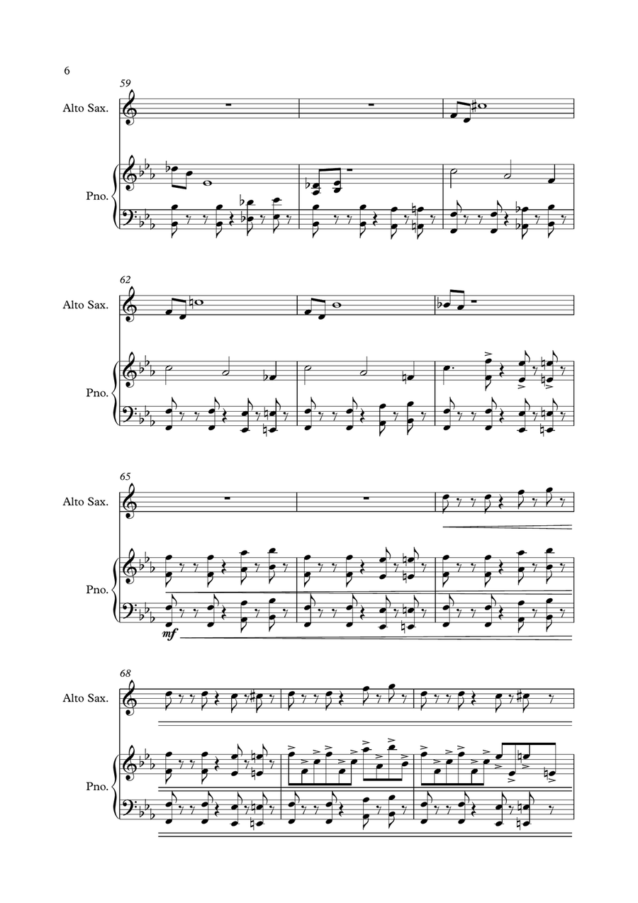Mission: Impossible Theme Alto Saxophone scores gallery preview page 6