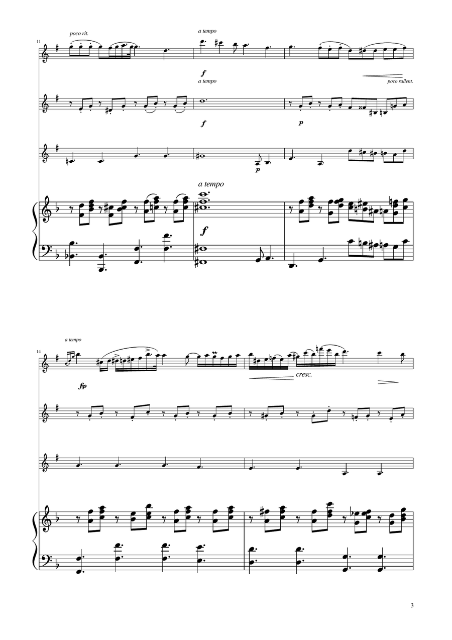 Chopin - Nocturne op.9 No.2 - Clarinet Trio Clarinet Trio scores gallery preview page 3