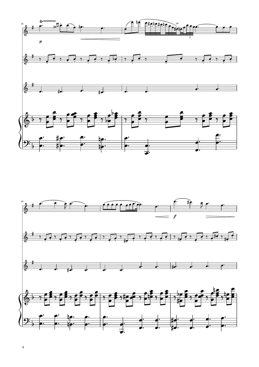 Chopin - Nocturne op.9 No.2 - Clarinet Trio Clarinet Trio scores gallery preview page 4